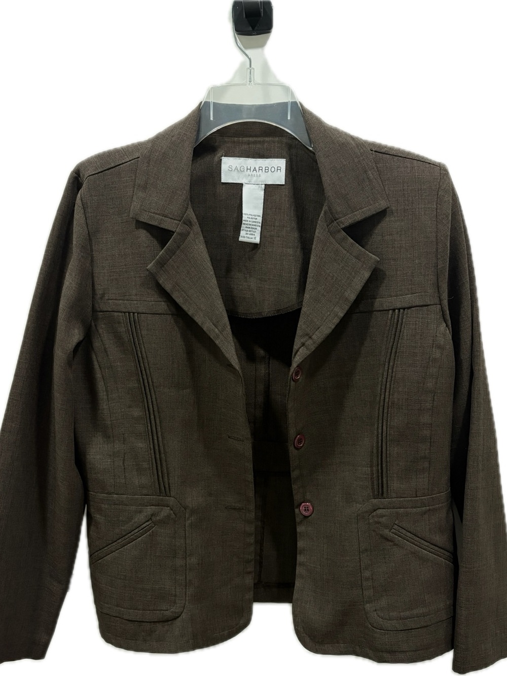 Sag Harbor Dark Brown Blazer | Size 12
